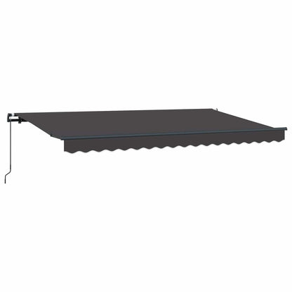 vidaXL Retractable Awning Anthracite 350 x 200 cm Fabric 4