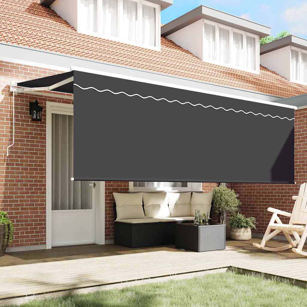 vidaXL Retractable Awning Cream 350 x 200 cm Polyester and Aluminium 3