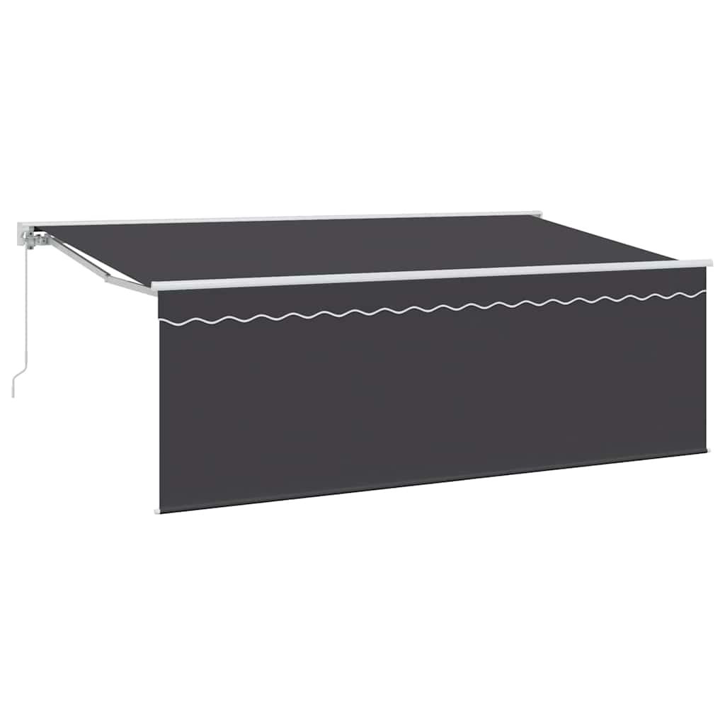 vidaXL Retractable Awning Cream 350 x 200 cm Polyester and Aluminium 2