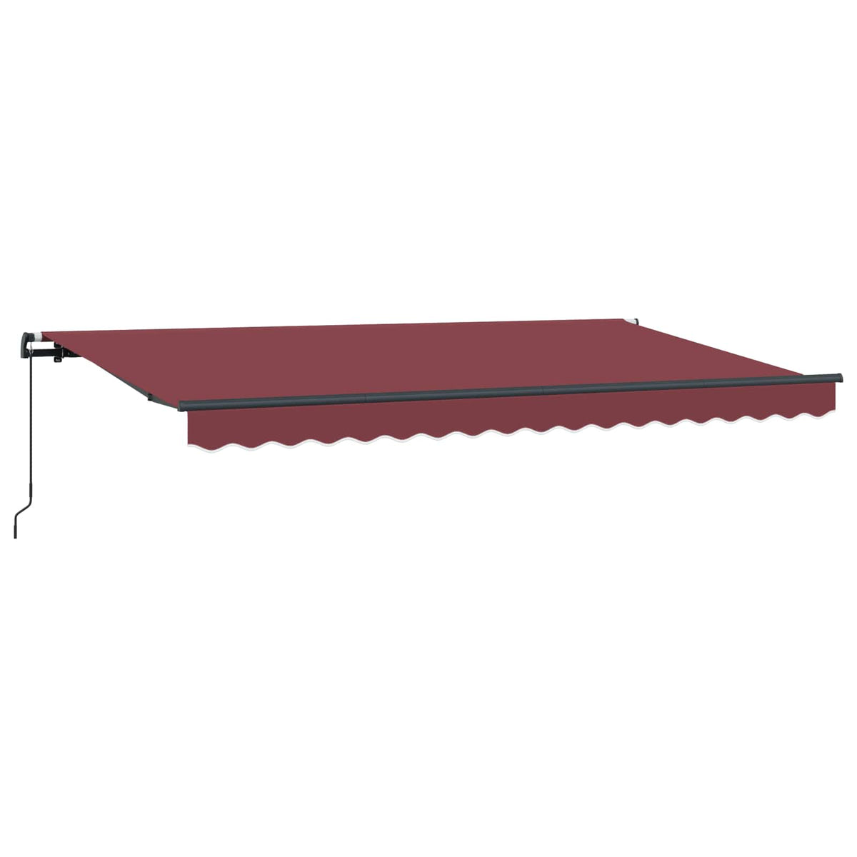 vidaXL Retractable Awning Burgundy 350 x 200 cm Fabric 4