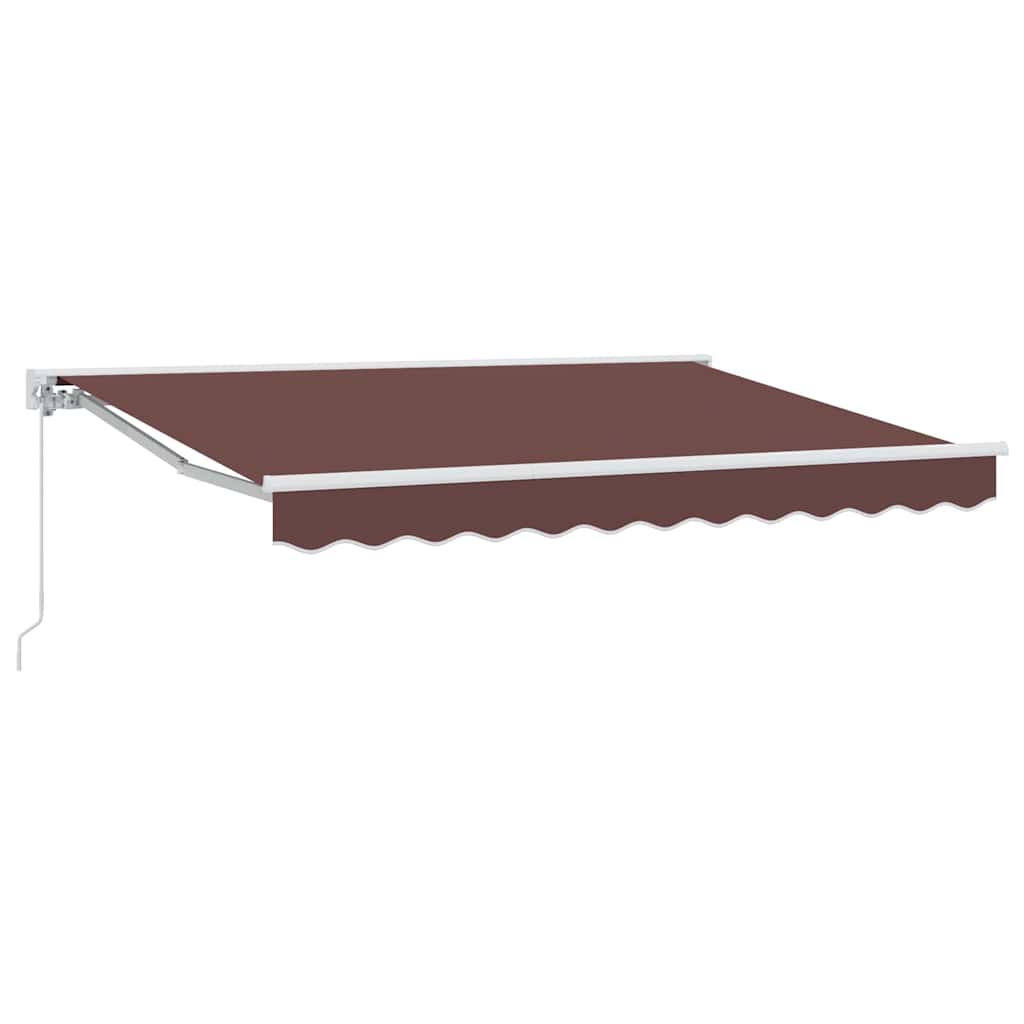 vidaXL Awning Frame Brown 350 x 200 cm Polyester with PU coating 2