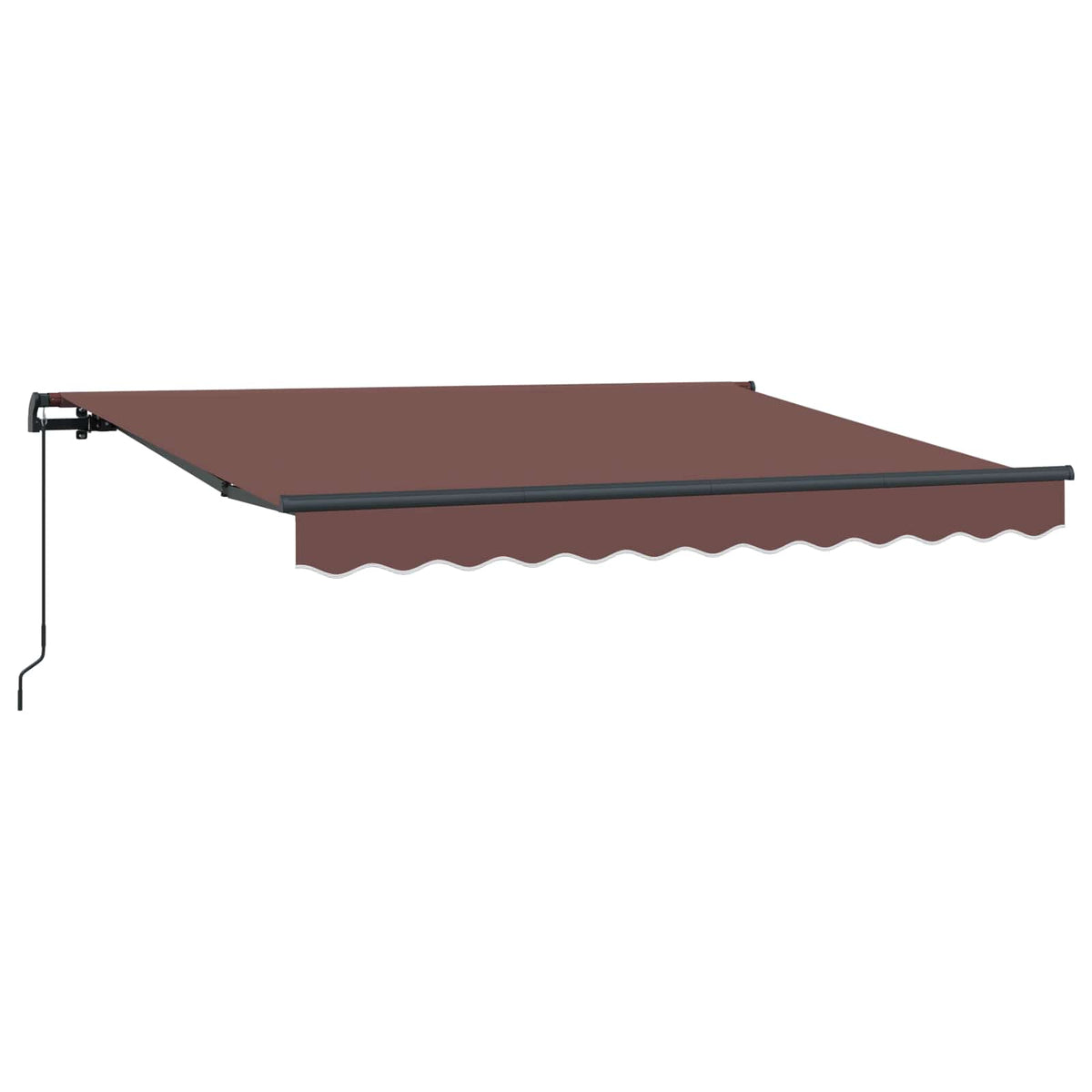vidaXL Retractable Awning Brown 350 x 200 cm Fabric 2