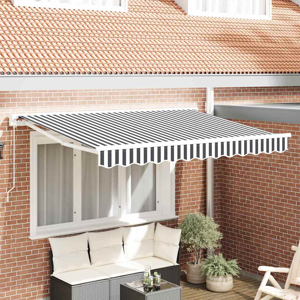 vidaXL Awning Frame Anthracite and White 350 x 200 cm 1