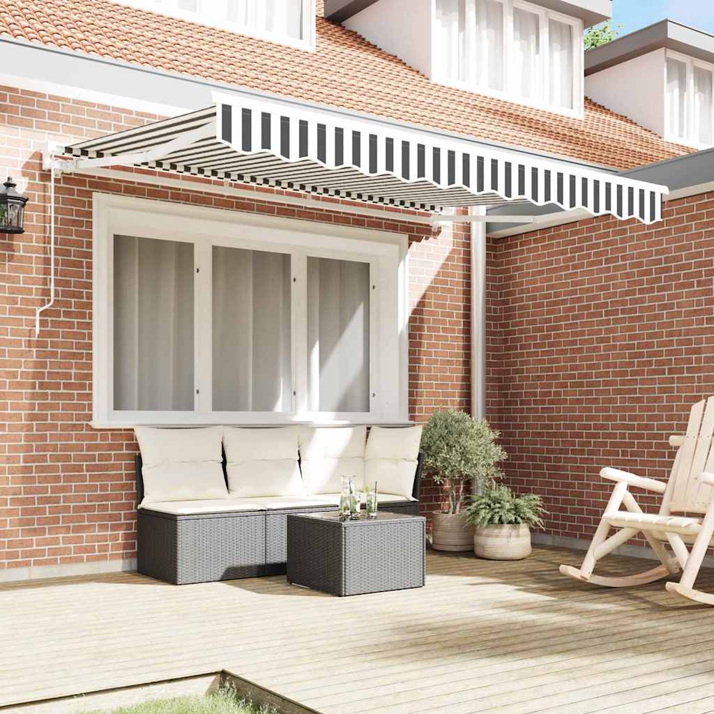 vidaXL Awning Frame Anthracite and White 350 x 200 cm 3