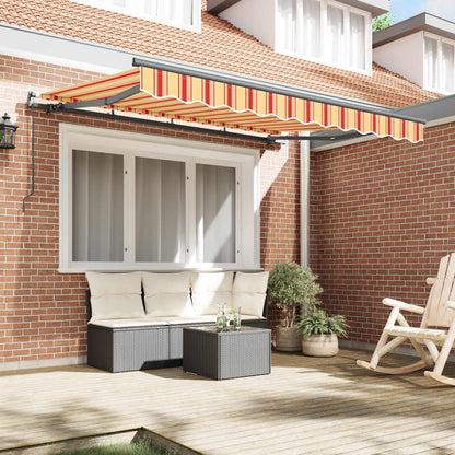 vidaXL Retractable Awning Yellow 350 x 200 cm Fabric 3
