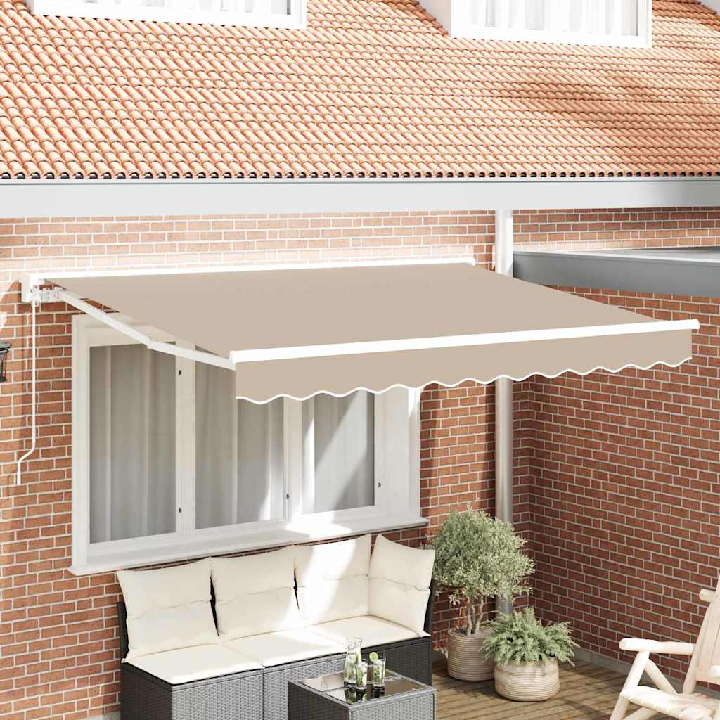 vidaXL Awning Frame Beige 350 x 200 cm Polyester with PU coating 1