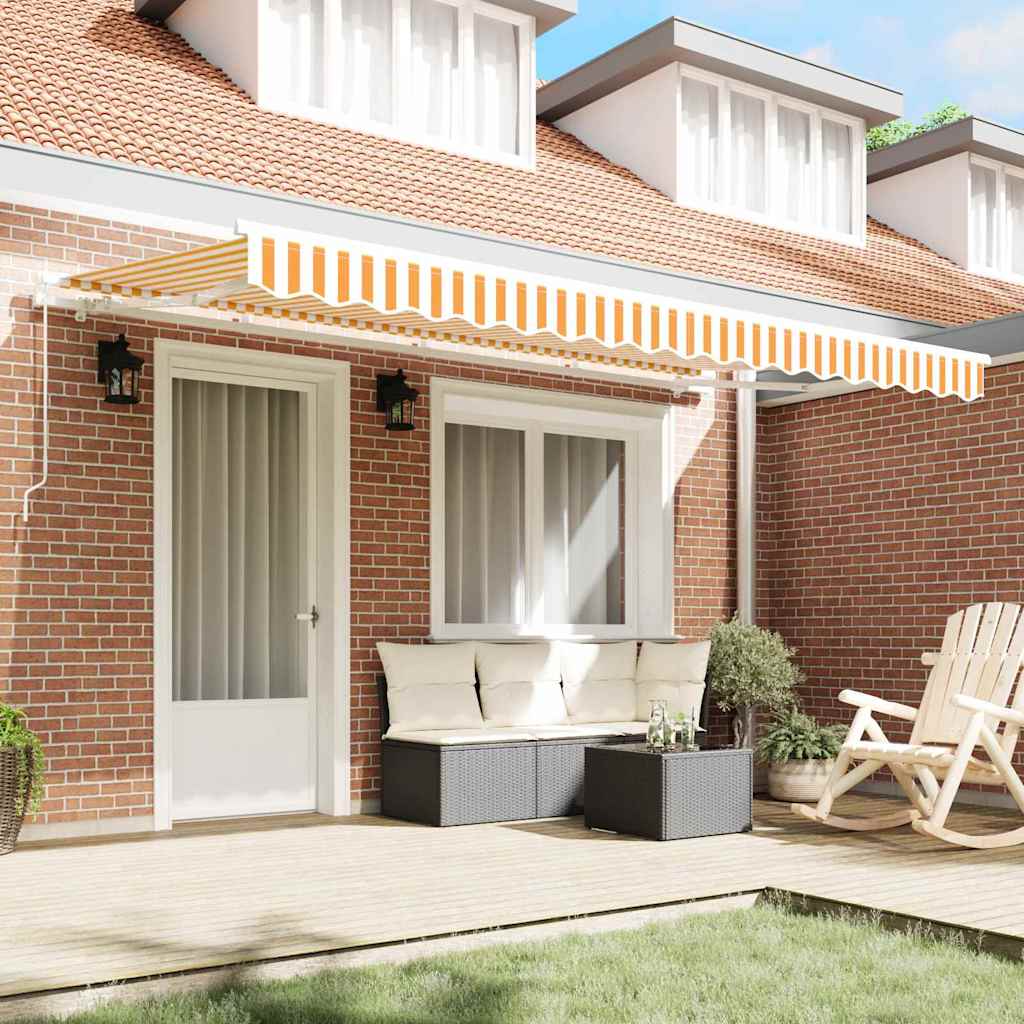 vidaXL Retractable Awning Yellow 400 x 200 cm Fabric 3