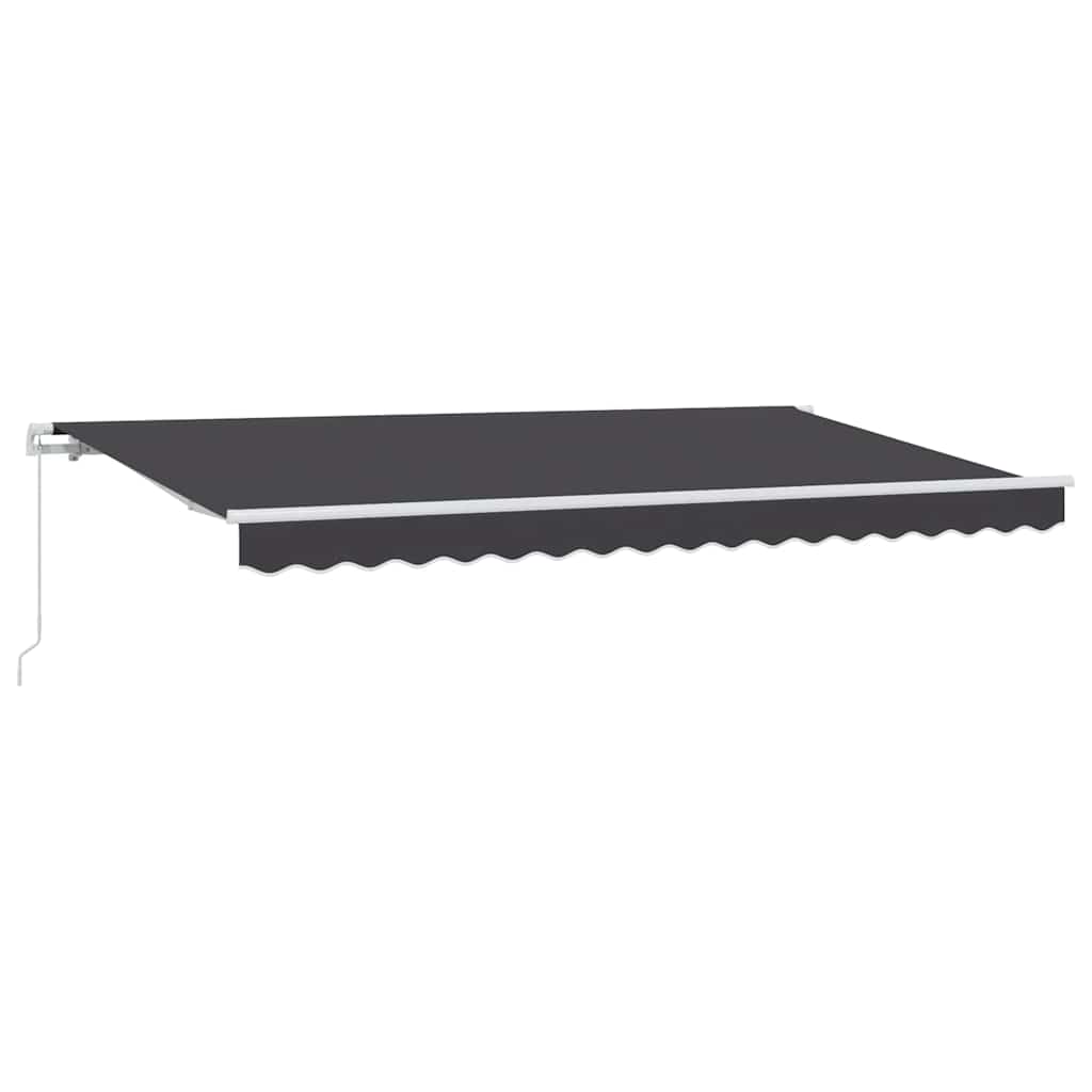 vidaXL Retractable Awning Anthracite 400 x 200 cm Fabric 2