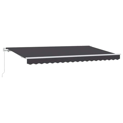 vidaXL Retractable Awning Anthracite 400 x 200 cm Fabric 2