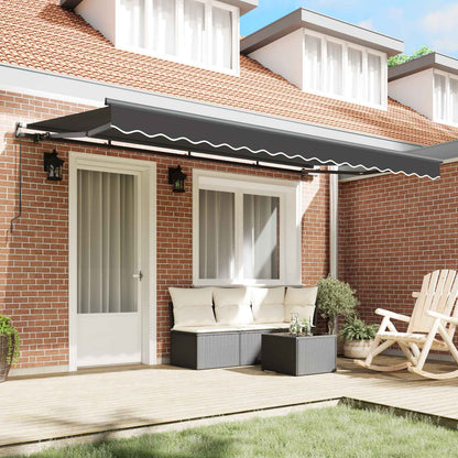 vidaXL Retractable Awning Anthracite 400 x 200 cm Fabric 3