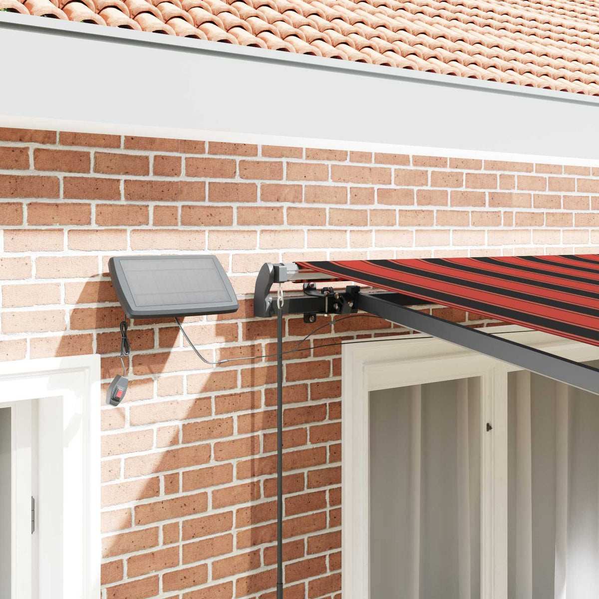 vidaXL Retractable Awning Orange and brown 300 x 250 cm 4