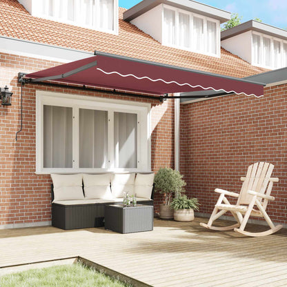 vidaXL Awning Frame Burgundy 300 x 250 cm Polyester with PU coating 3