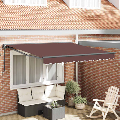 vidaXL Awning Frame Brown 300 x 250 cm Polyester with PU coating 1
