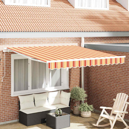 vidaXL Retractable Awning Yellow and Orange 300 x 250 cm 1