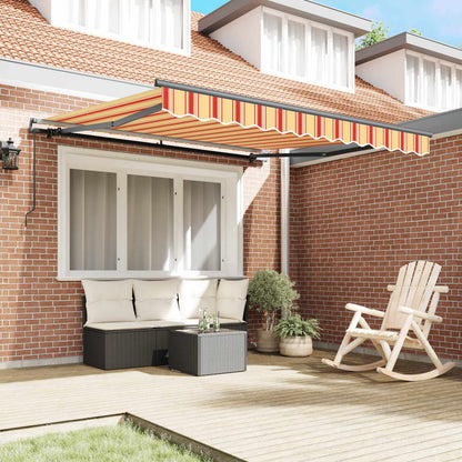 vidaXL Retractable Awning Yellow and Orange 300 x 250 cm 3