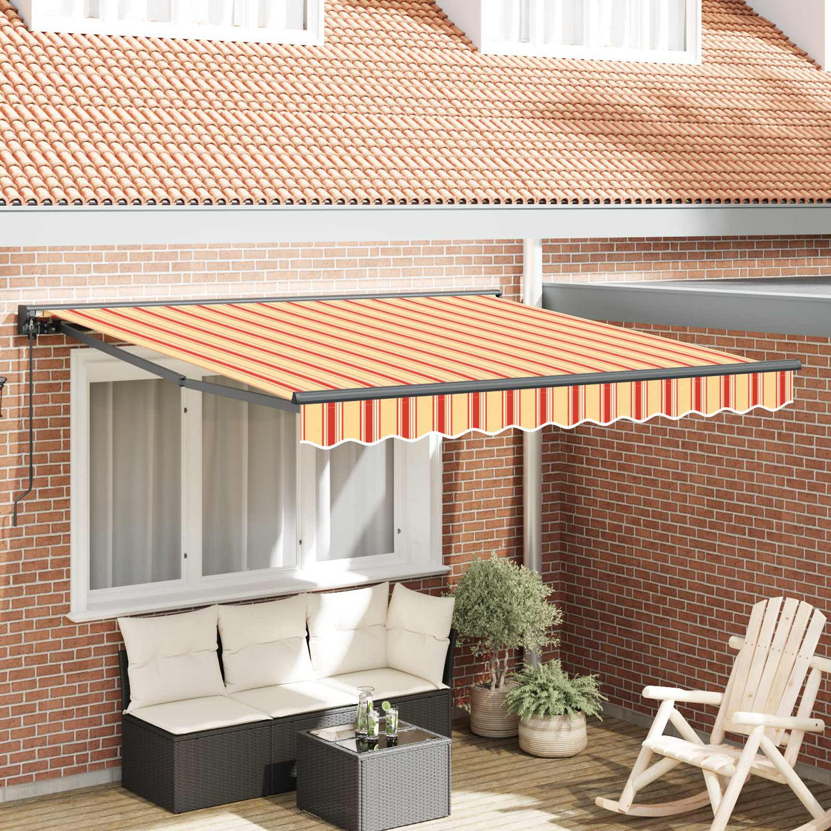 vidaXL Awning Frame Multicolour 300 x 250 cm Polyester with PU coating 1