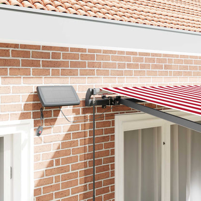 vidaXL Retractable Awning Red and White 300 x 250 cm 4