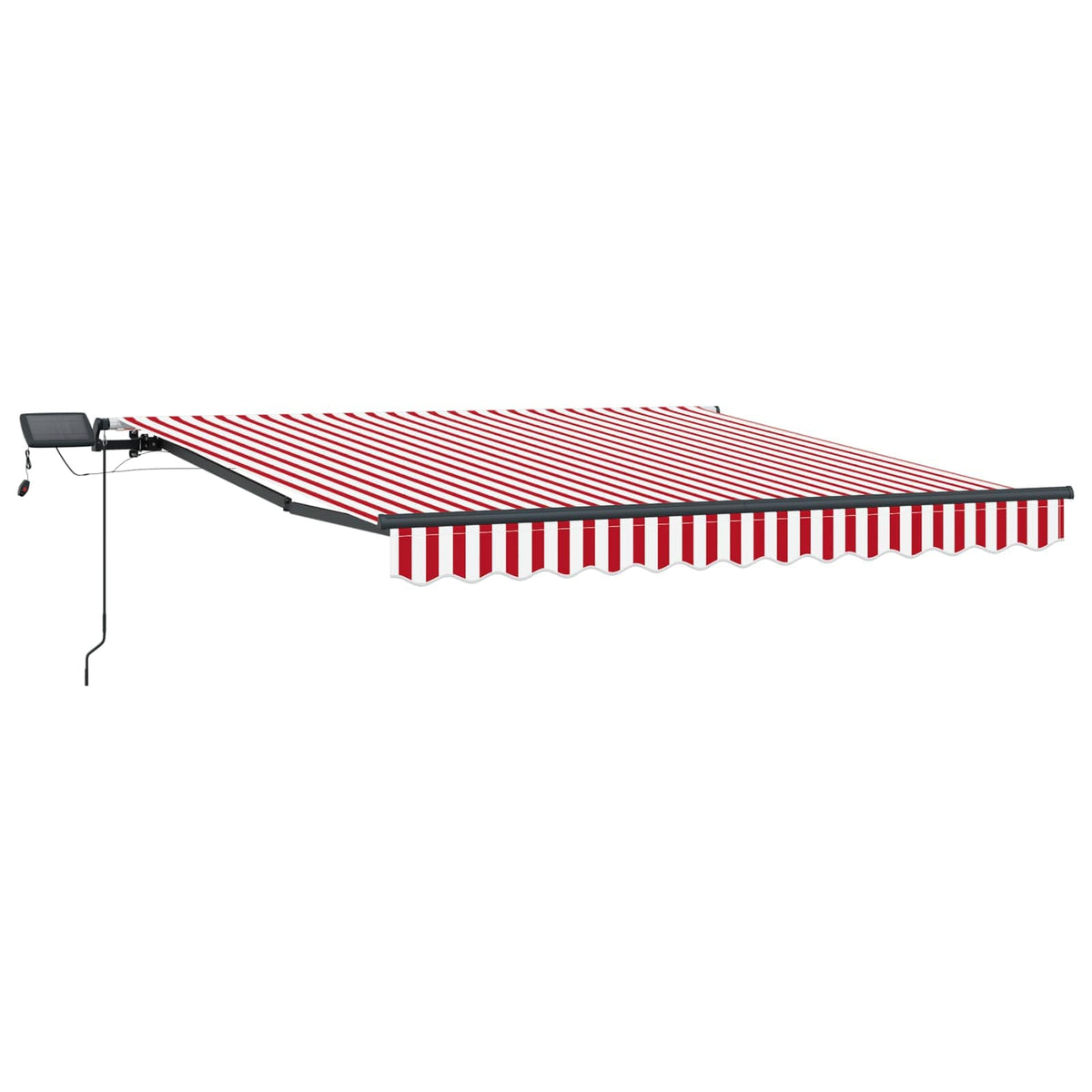 vidaXL Retractable Awning Red and White 300 x 250 cm 5