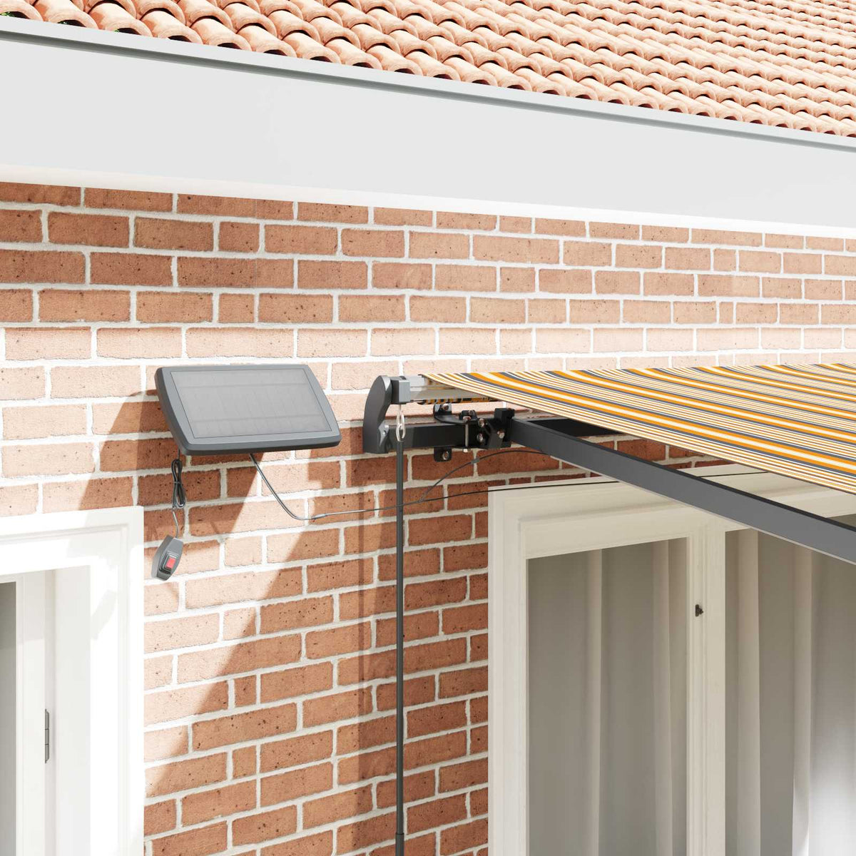 vidaXL Retractable Awning Multicolour 300 x 250 cm 4