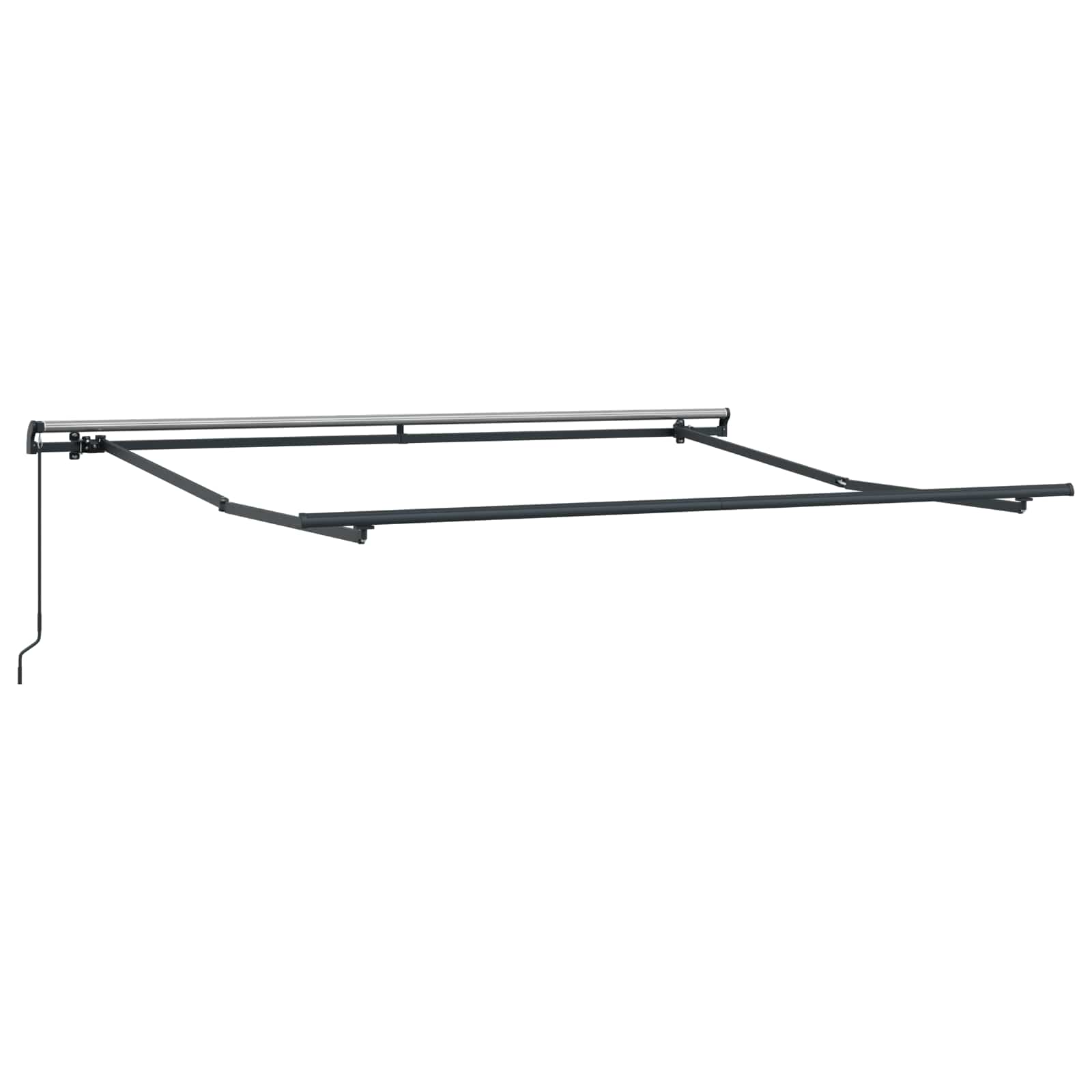 vidaXL Retractable Awning Black 300 x 250 cm Polyester and Aluminium 5