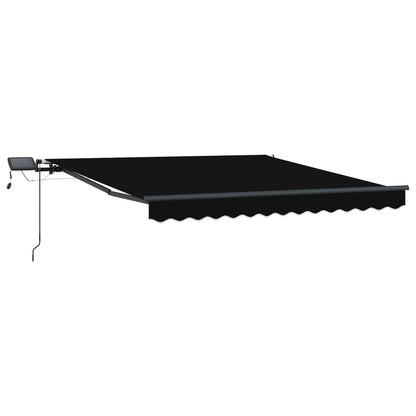 vidaXL Retractable Awning Black 300 x 250 cm Fabric and Aluminium 5