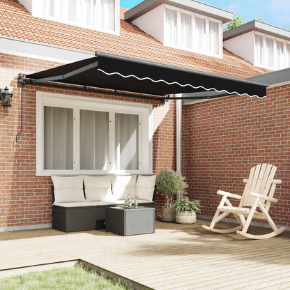 vidaXL Awning Frame Black 300 x 250 cm Polyester with PU coating 3