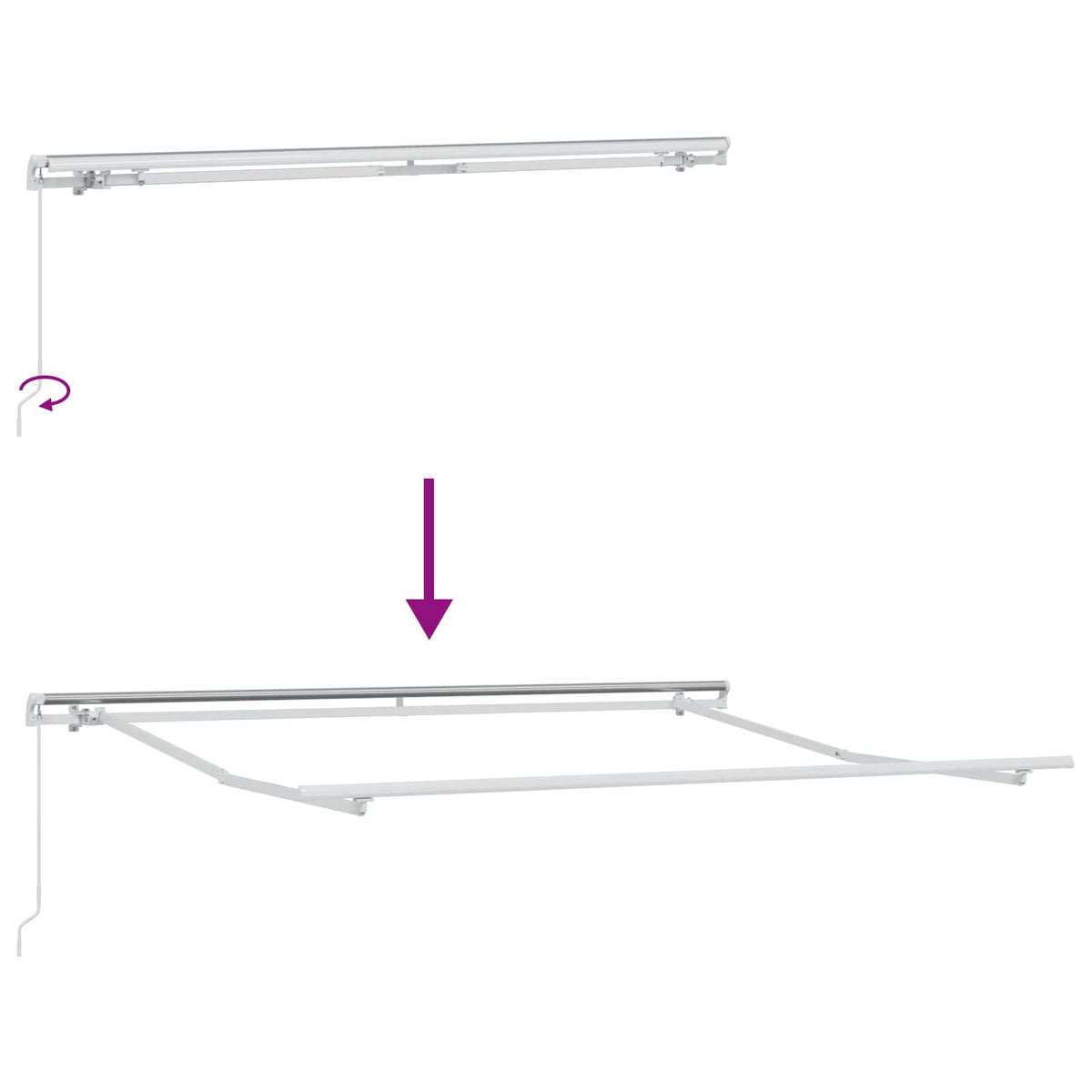 vidaXL Retractable Awning Beige 300 x 250 x 165 cm 5