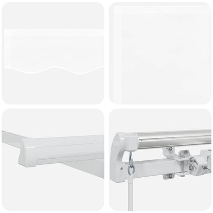 vidaXL Retractable Awning White 300 x 250 x 165 cm 6