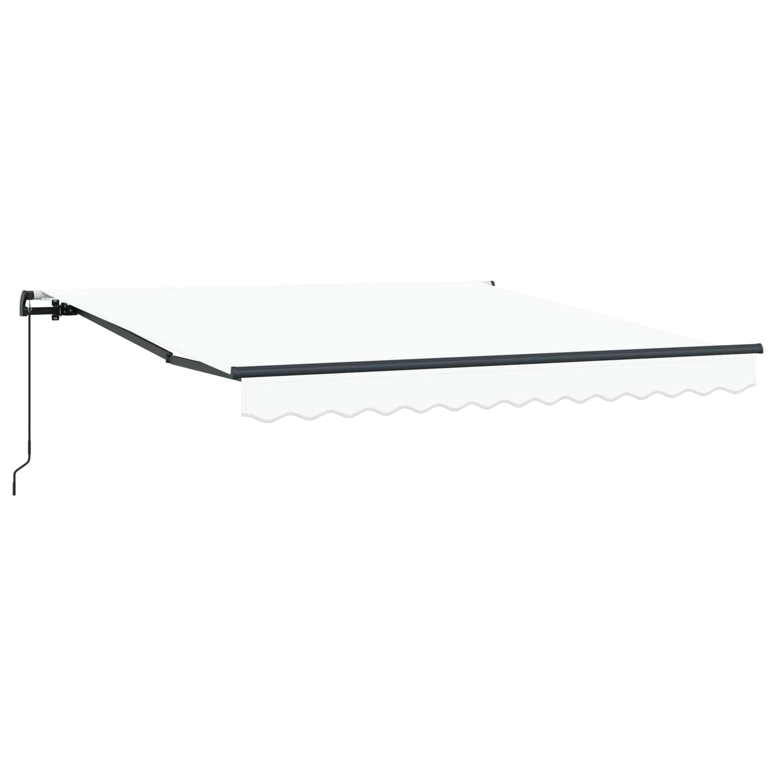 vidaXL Retractable Awning White 300 x 250 cm Polyester and Aluminium 4