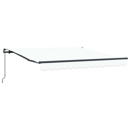 vidaXL Retractable Awning White 300 x 250 cm Polyester and Aluminium 4