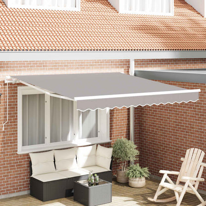 vidaXL Retractable Awning Light Grey 300 x 250 x 165 cm 1