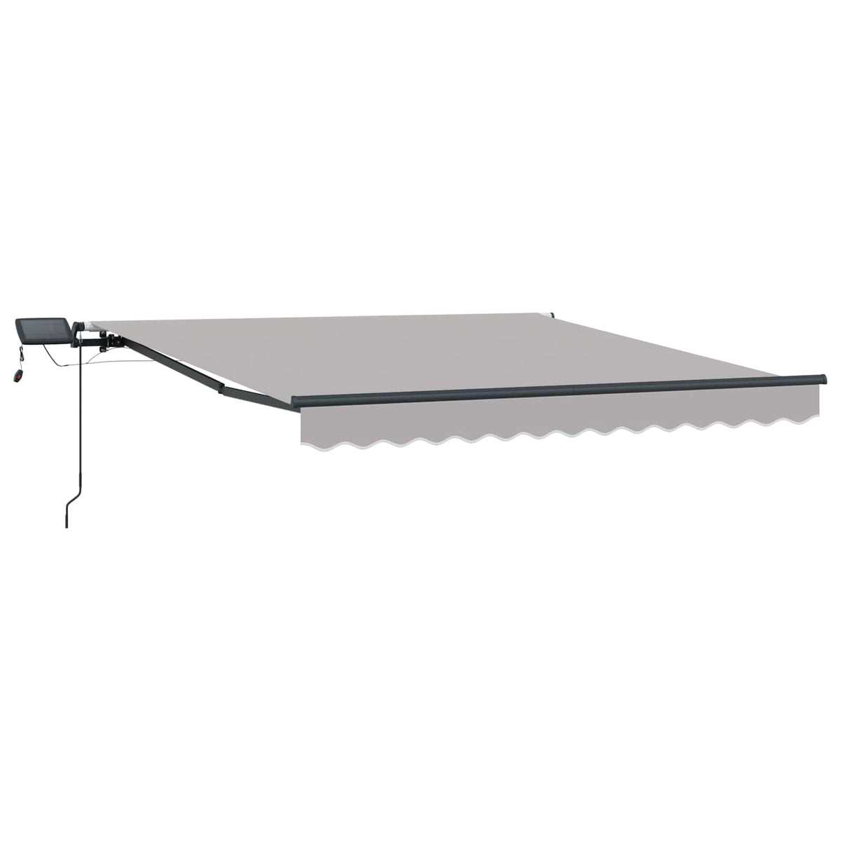 vidaXL Retractable Awning Light Grey 300 x 250 cm Fabric and Aluminium 5