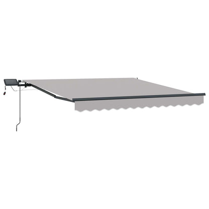 vidaXL Retractable Awning Light Grey 300 x 250 cm Fabric and Aluminium 5