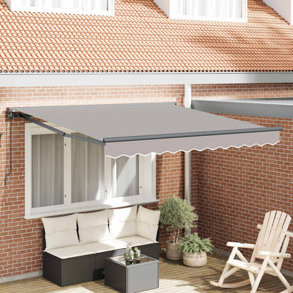 vidaXL Awning Frame Light Grey 300 x 250 cm Polyester with PU coating 1