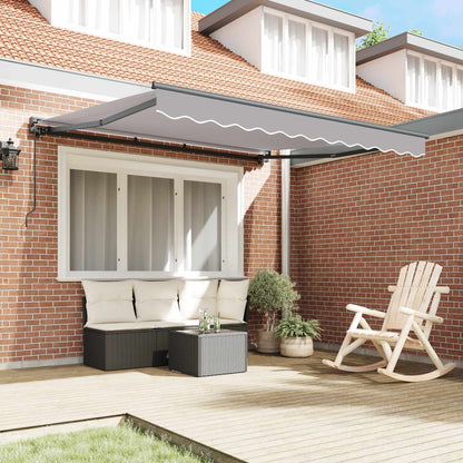 vidaXL Awning Frame Light Grey 300 x 250 cm Polyester with PU coating 3
