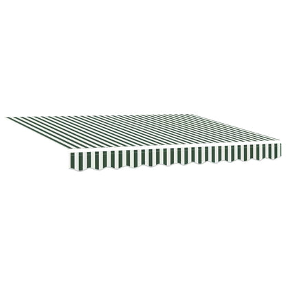 vidaXL Retractable Awning Green and White 300 x 250 x 165 cm 5