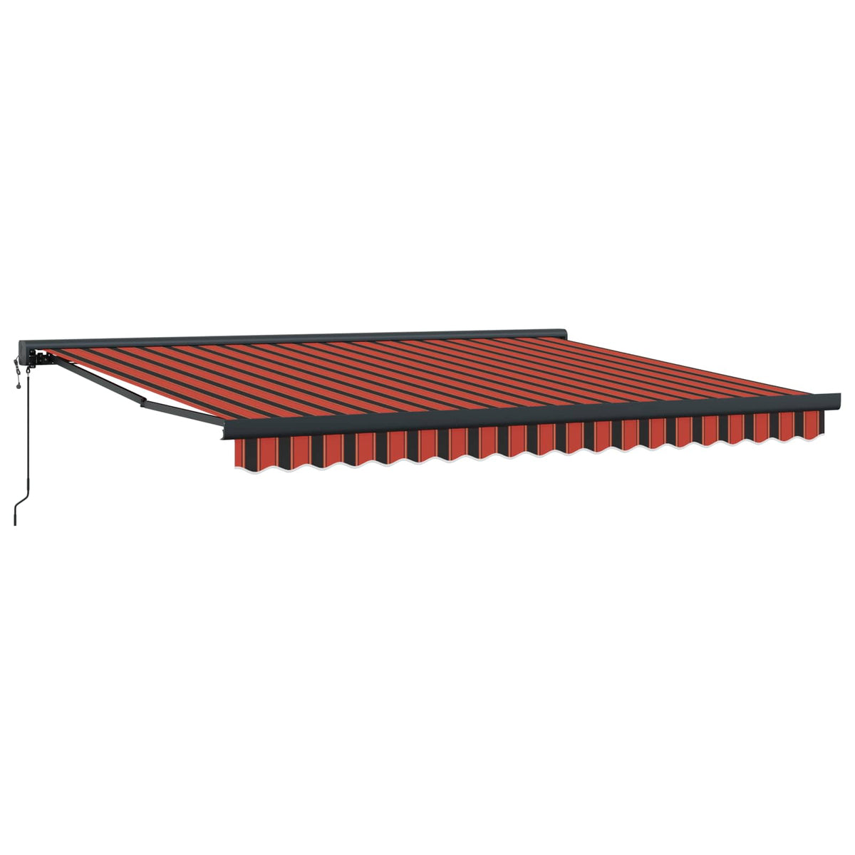 vidaXL Retractable Awning Red and Black 350 x 250 cm 2