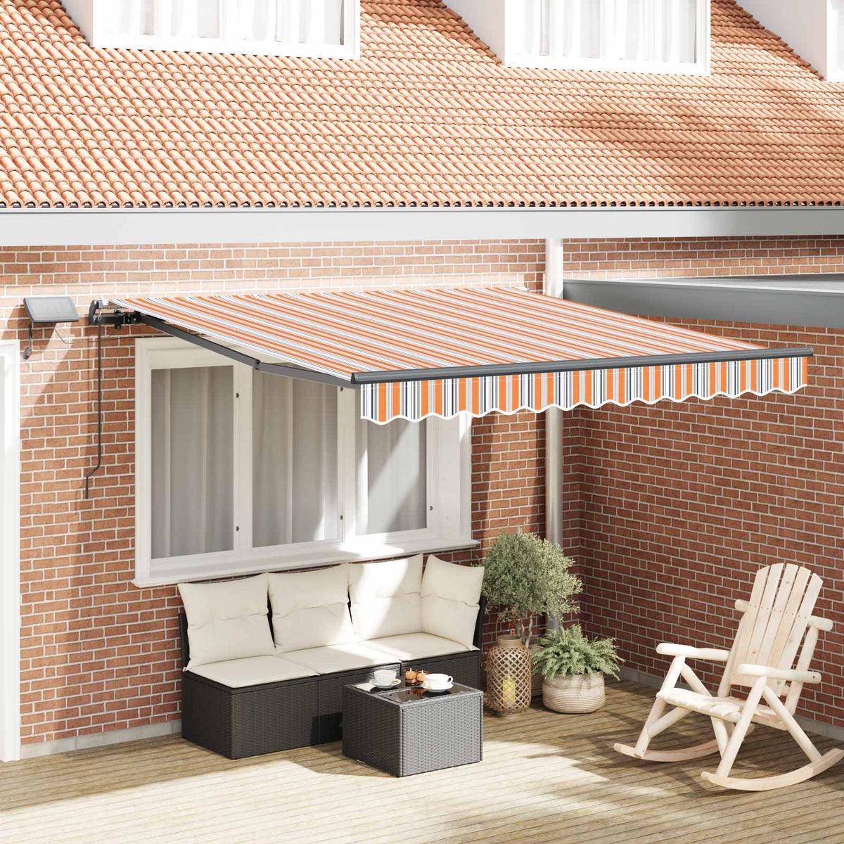 vidaXL Retractable Awning Multicolour 350 x 250 cm 1