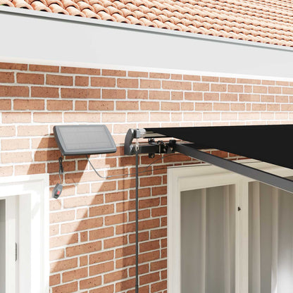 vidaXL Retractable Awning Black 350 x 250 cm Fabric and Aluminium 4