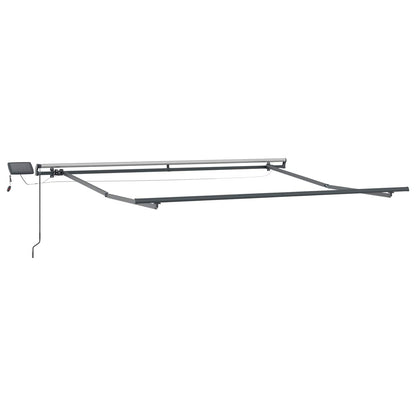 vidaXL Retractable Awning Black 350 x 250 cm Fabric and Aluminium 6