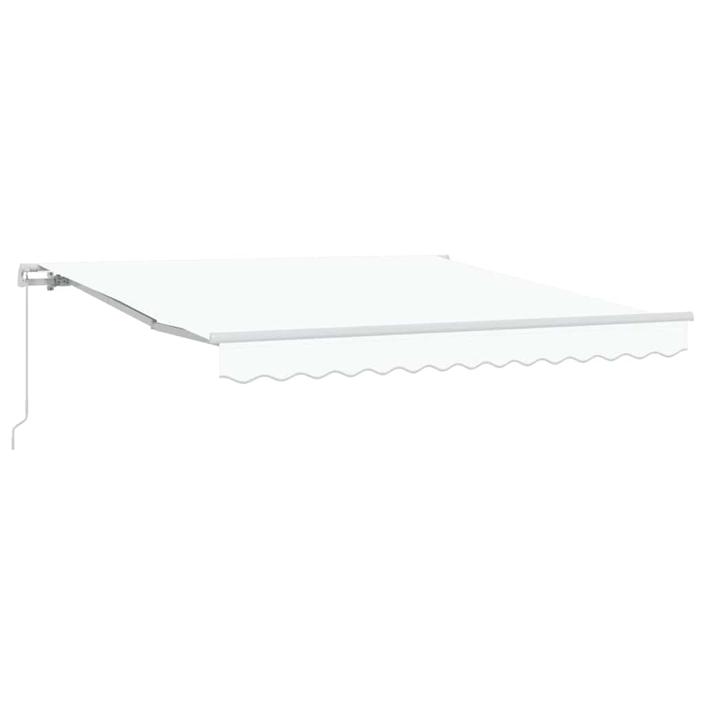 vidaXL Retractable Awning White 350 x 250 cm Polyester and Aluminium 2