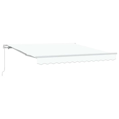 vidaXL Retractable Awning White 350 x 250 cm Polyester and Aluminium 2