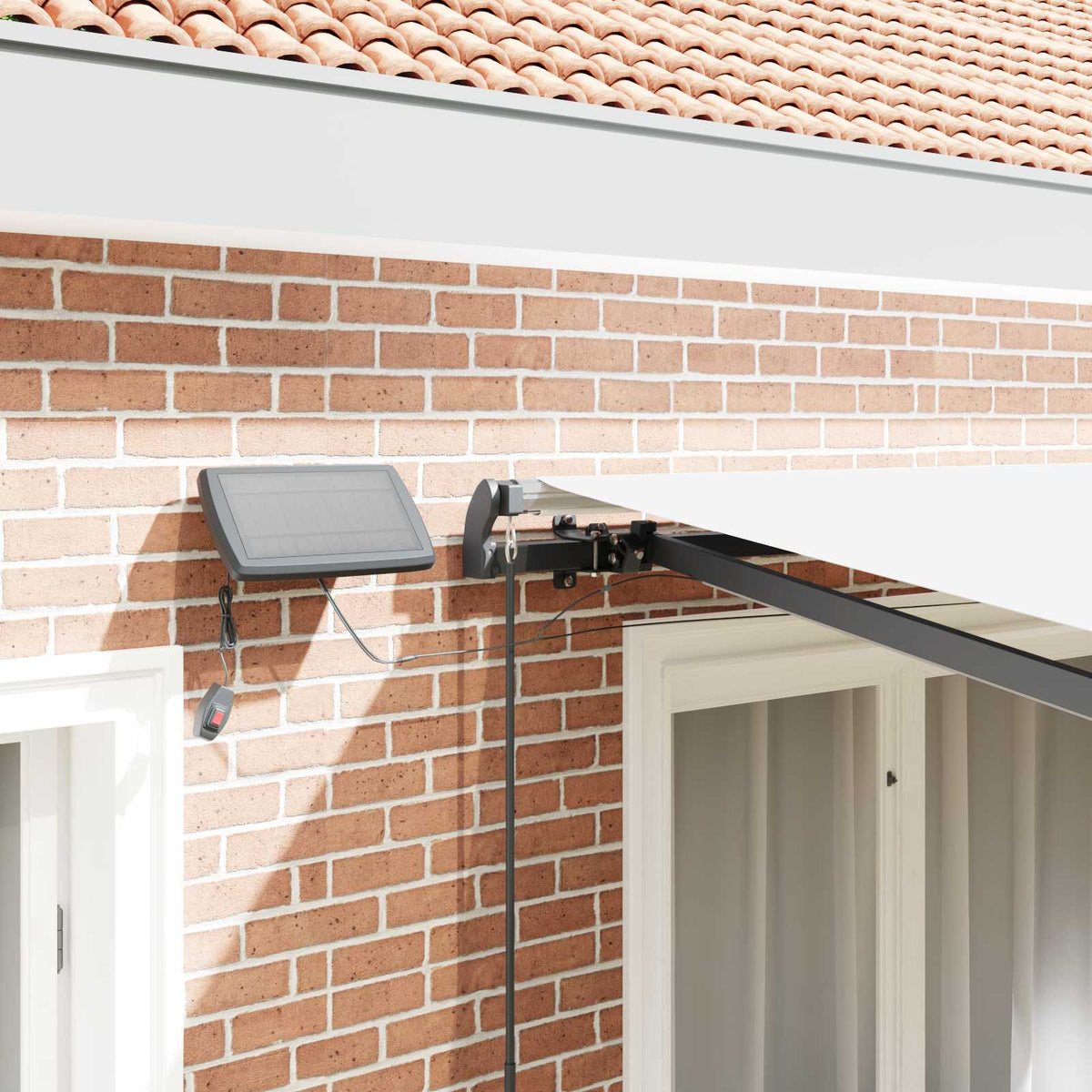 vidaXL Retractable Awning White 350 x 250 cm Fabric and Aluminium 4