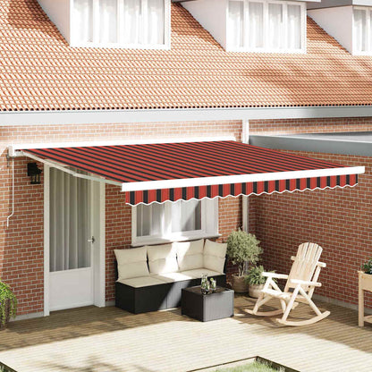 vidaXL Manual Awning 4 x 3.5 m 100% Polyester with Anthracite Frame Drop 350 cm Width 400 cm