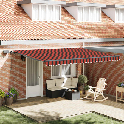 Retractable Awning Orange and brown with Anthracite Frame 450 cm 300 cm