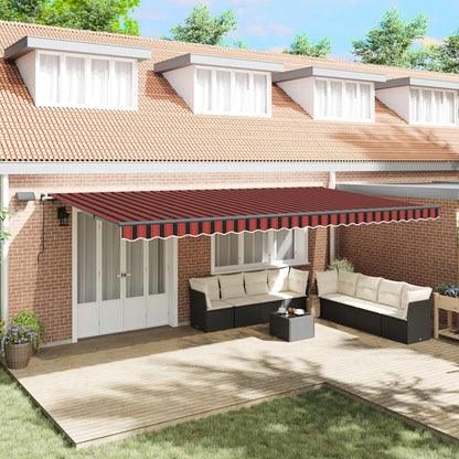 Retractable Awning Orange and brown with Anthracite Frame 600 cm 300 cm