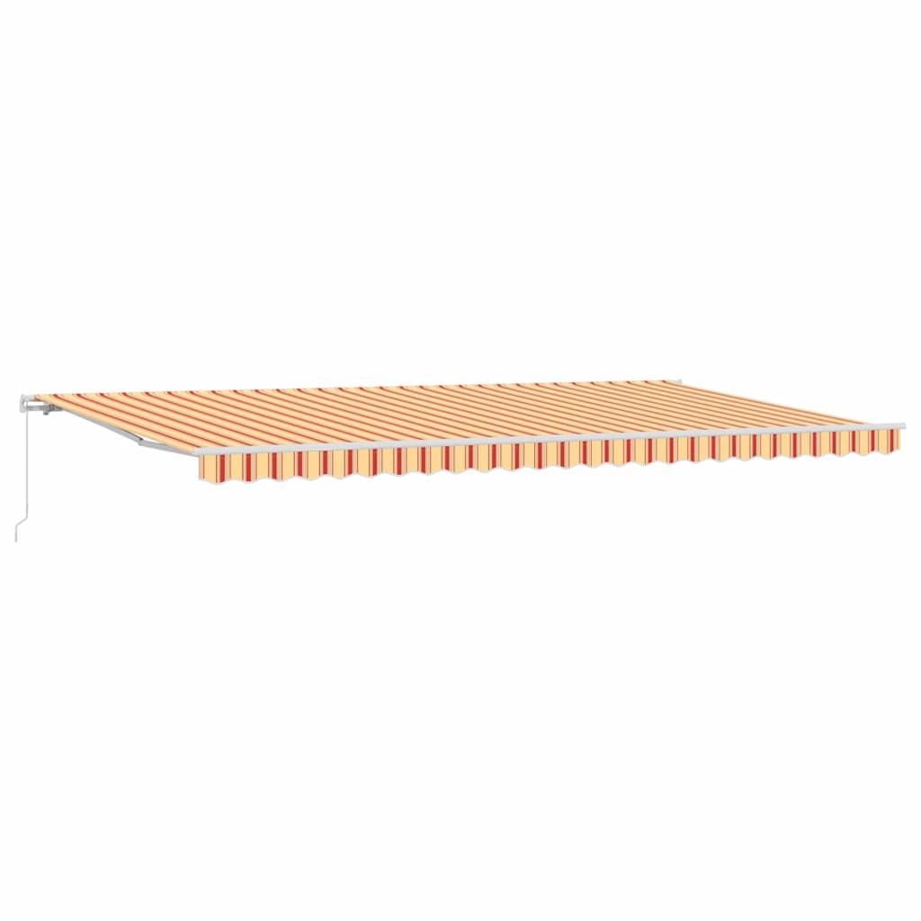 vidaXL Manual Awning 6 x 3.5 m Yellow and Orange Stripe 100% Polyester 2