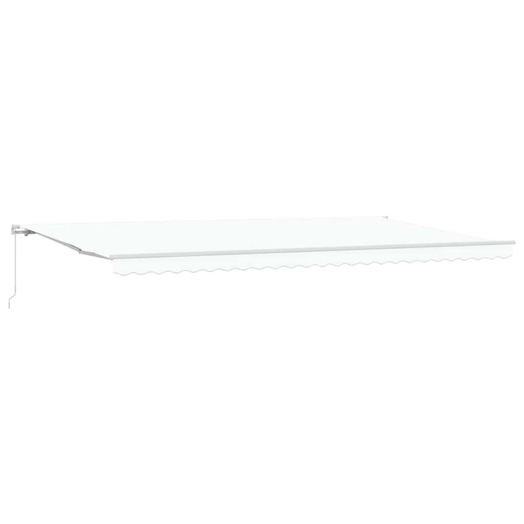 vidaXL Manual Awning 6 x 3.5 m White 100% Polyester 2