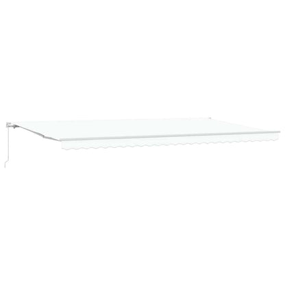 vidaXL Manual Awning 6 x 3.5 m White 100% Polyester 2