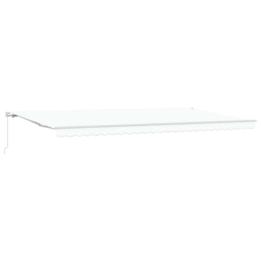 vidaXL Manual Awning 6 x 3.5 m White 100% Polyester 2